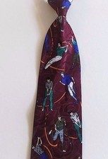 VINTAGE Authentic  Golf Graziano Party Ties  ZIPPER NECK TIES Accesories Gift