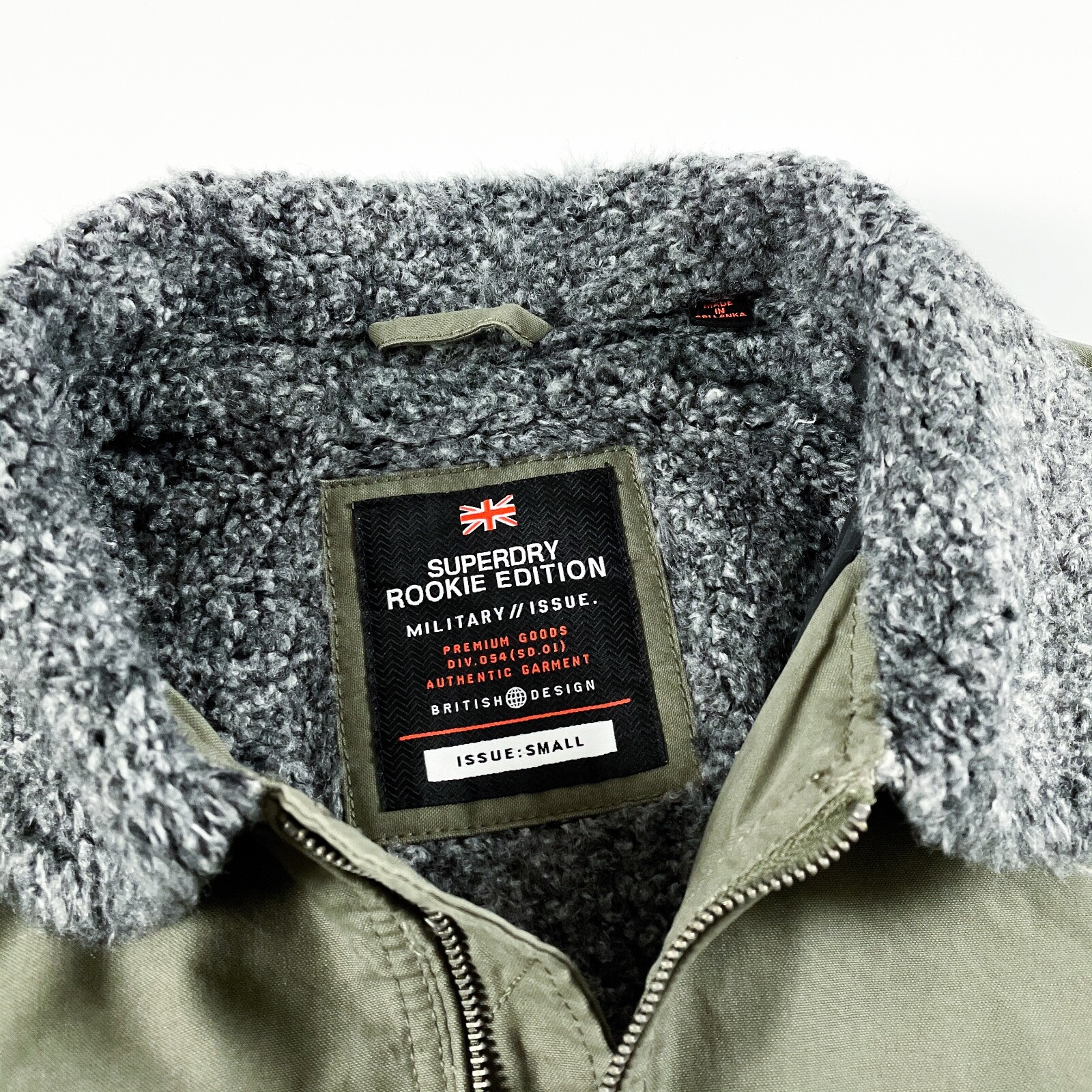 superdry mens rookie winter aviator bomber jacket military khaki