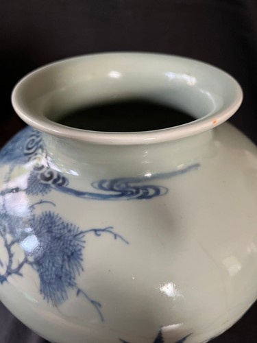 ancien vase chinois Kangxi avec fous. marque de 6 personnages - Photo 8 sur 10