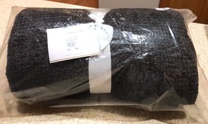 Nwt Pottery Barn Rayon Chenille Throw 50 X 60 Ebony Black Msrp