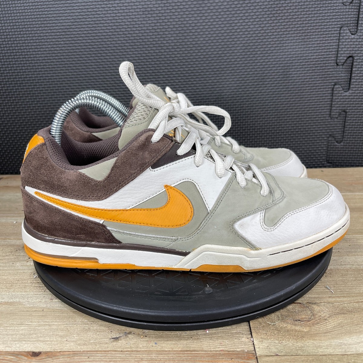 Nike Shoes NYX Air Contra Mens 9.5 Brown White Suede Skate Low Top Sneakers | eBay