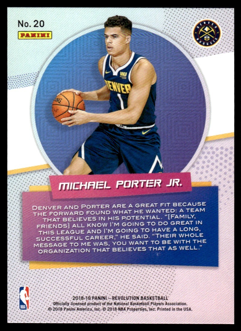 2018-19 Panini Revolution Rookie Michael Porter Jr. RC