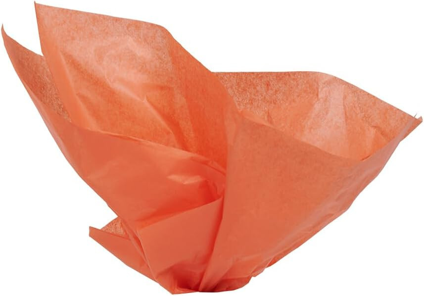 120 Tissue Paper Tangerine Orange 20 x 30" Large Sheets Wrap Ships Flat