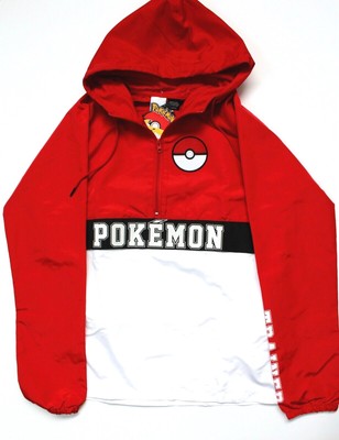 half red half white jacket