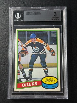 MARK MESSIER BGS 3 1980-81 O-PEE-CHEE OPC HOCKEY #289 ROOKIE CARD RC OILERS