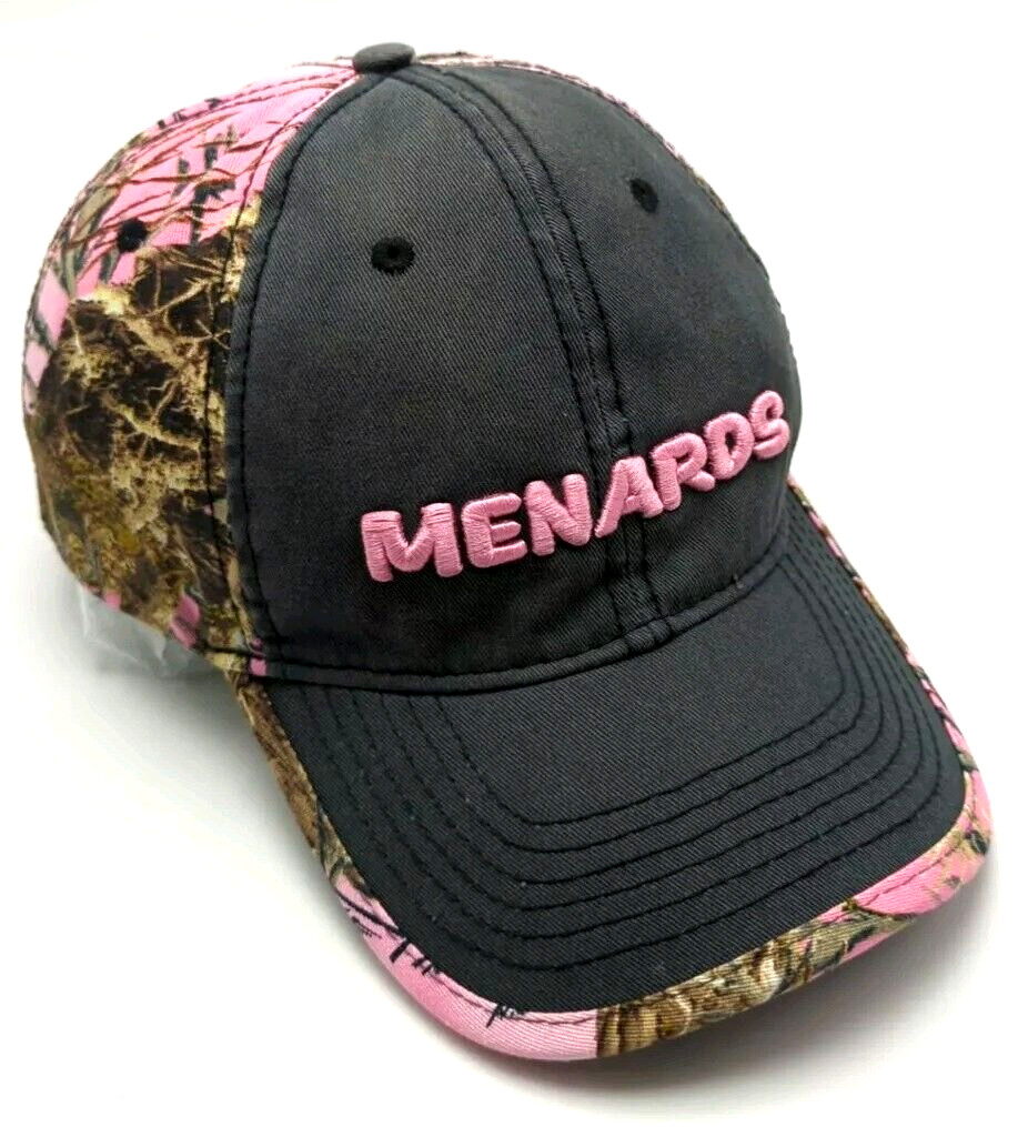 MENARDS hat gray / pink adjustable cap - camoufla… - image 1