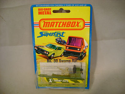 1976 MATCHBOX LESNEY SUPERFAST #30 SWAMP RAT NEW ON CARD