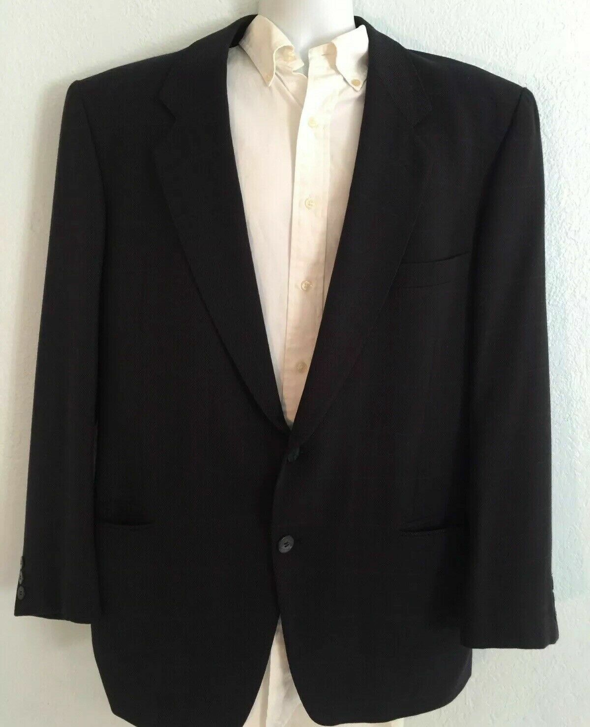 SAINT LAURENT Giacca Blazer Uomo Yves St. Laurent Spina di Aringa Cappotto Sportivo a Quadri 42R