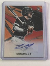 2021 Topps Fire LUIS GONZALEZ Rookie AUTO Chicago White Sox Orange /99 #AV-LGZ