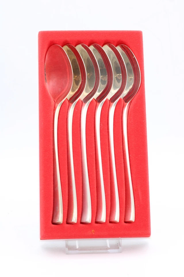 6x R&B Robbe & Berking Nr. 371 York 90er Silberauflage Menülöffel Löffel in OVP - Bild 2 von 4