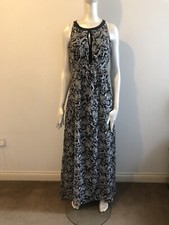 Beautiful Koton Black/White Floral Long Maxi Dress UK 12 Summer Dress
