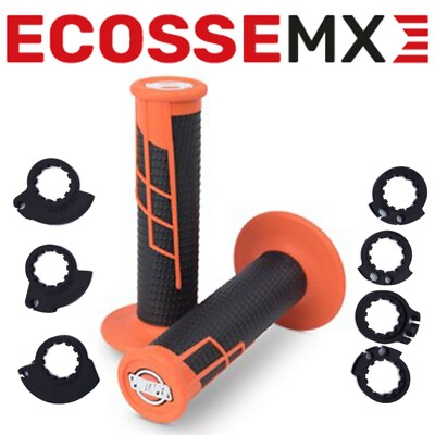 NEU Pro Taper Clamp On Half Waffel Griffe schwarz/orange SX SXF EXC