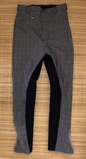 Kentucky Kids Breeches Full Seat Grey Blue Check 140 NEW %%% EXCELLENT