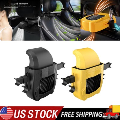 Mini Car mounted Seat Back Cooling Fan Portable 3 Speed Headrest Silent Cooler