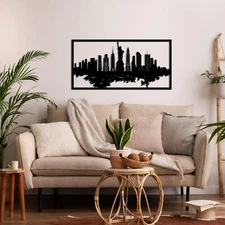 New York Skyline Metal Wall Art, Metal Wall Decor, Home Decor Wall Art,Wall Sign