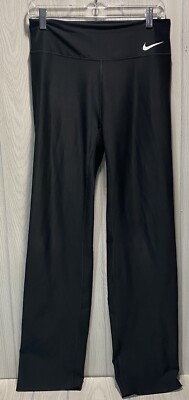 Women's Black Nike Dri-Fit Yoga Pants Pink Nike Swoop Size Medium