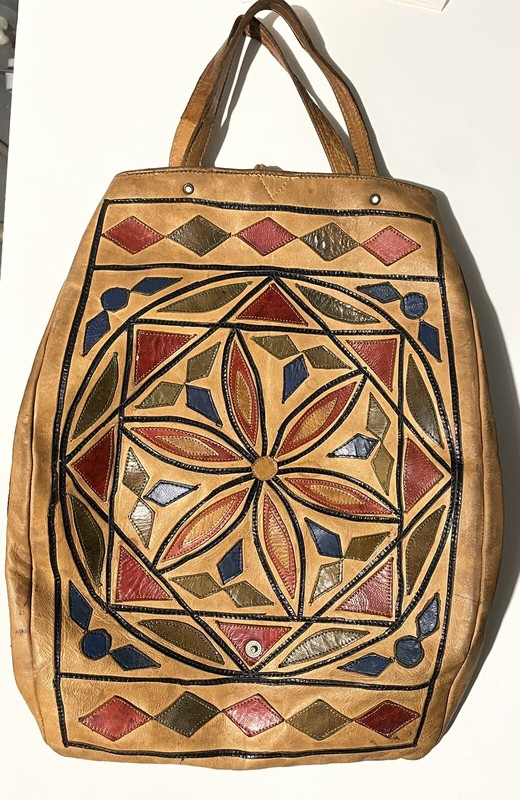Vintage Antique Fine Leather Handbag / Purse from India