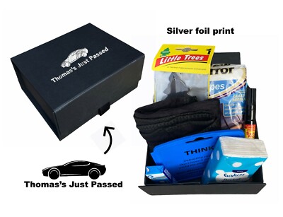 Personalisiert schwarz gerade bestanden Fahrprüfung Männer Geschenk Neu Autofahrer Survival Kit