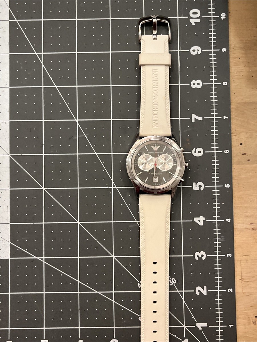 Emporio Armani Watch Silicone Band Beige AR0582 50 Meters