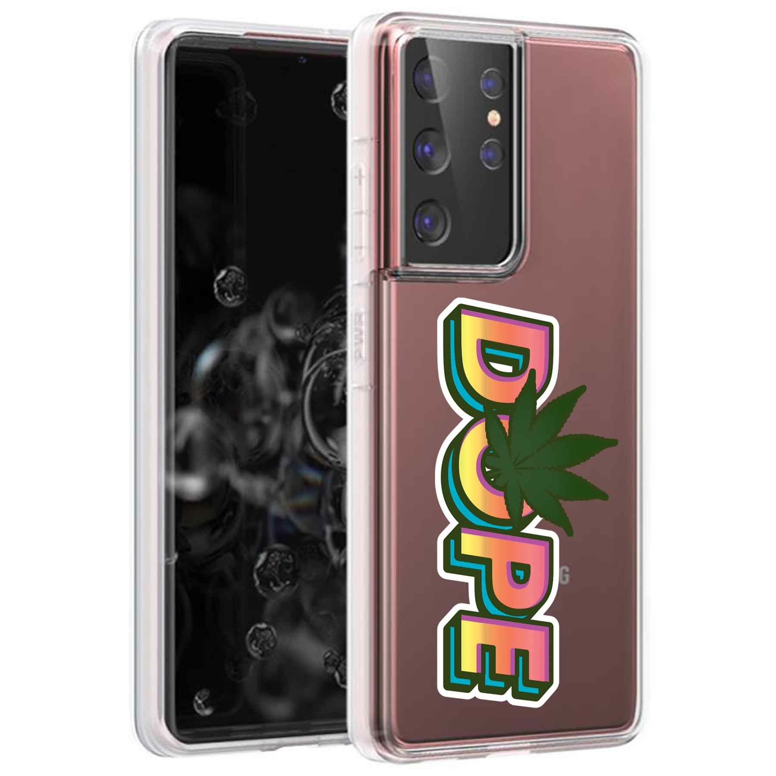 Phone Case for Samsung Galaxy S21 Ultra 5G(Not S21,S21+)Dope Leafs Print