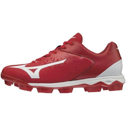 red and white mizuno softball cleats
