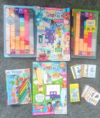 Blocchi Numeri Giocattolo Cbeebies, Set 20-25 E 26-29, Regalo Educativo Per Compleanno, ADHD, Matematica