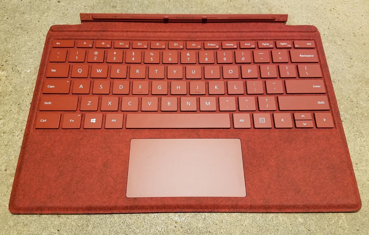 For Surface Pro 4 - Poppy Red -Microsoft Signature Alcantara Type