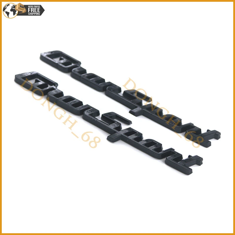 6x Set Gloss Black Emblem For Maserati Ghibli RH & LH GranSport Side Trunk Badge - Image 4 of 4