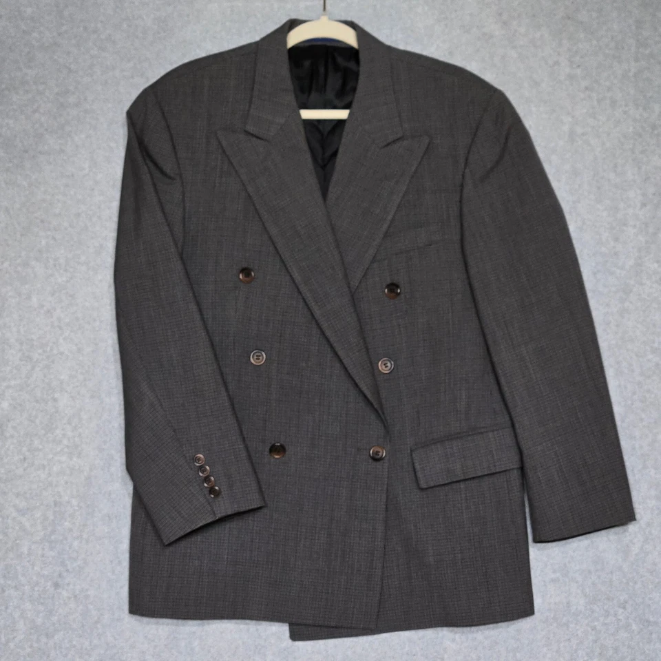 Blazer Chaps Ralph Lauren Vintage Doble Pecho Para Hombre 33 Pico Solapa Lana Pura Foto 3 de 4