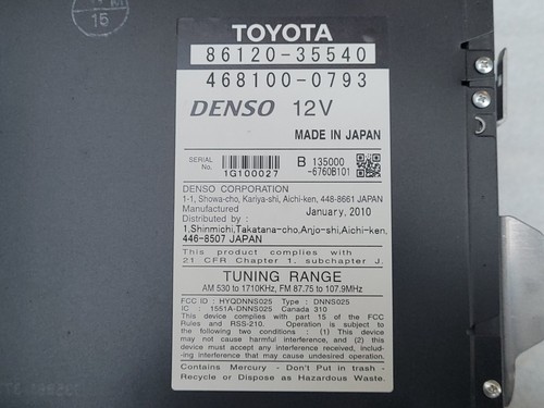 2010-11 Toyota 4Runner CD Radio Dash Unit GPS Navigation Screen Panel JBL E7029 - Foto 19 di 20