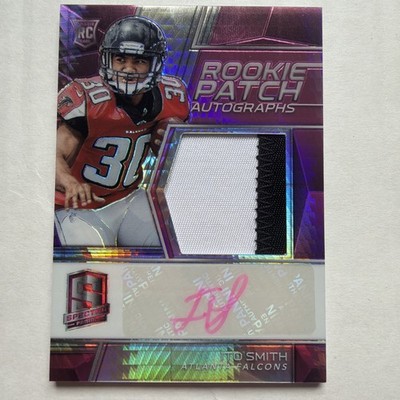 #04/25 Ito Smith Rookie Patch Auto RPA 2018 Panini Spectra Falcons So. Miss