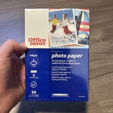 NEW Office Depot Photo Paper High Gloss for InkJet Printers Size 4"X6" 50 Sheets