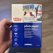 NEW Office Depot Photo Paper High Gloss for InkJet Printers Size 4"X6" 50 Sheets