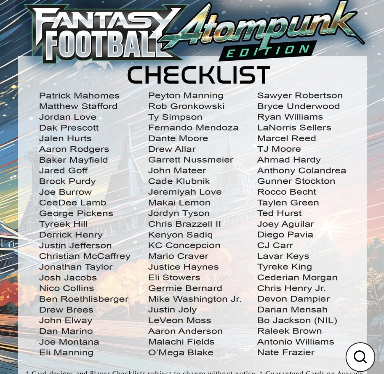 2026 Wild Card Fantasy Football Atompunk Hobby Box Sealed True 1/1 Auto Possible view 6