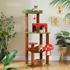 Multi-Level Cat Tree with Scratching Posts Removable Scratcher Large Cats Condo