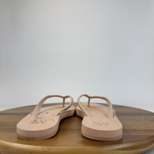Sandalias de tanga sin cordones Stuart Weitzman rosa en relieve talla 8 B para mujer - Imagen 4 de 9