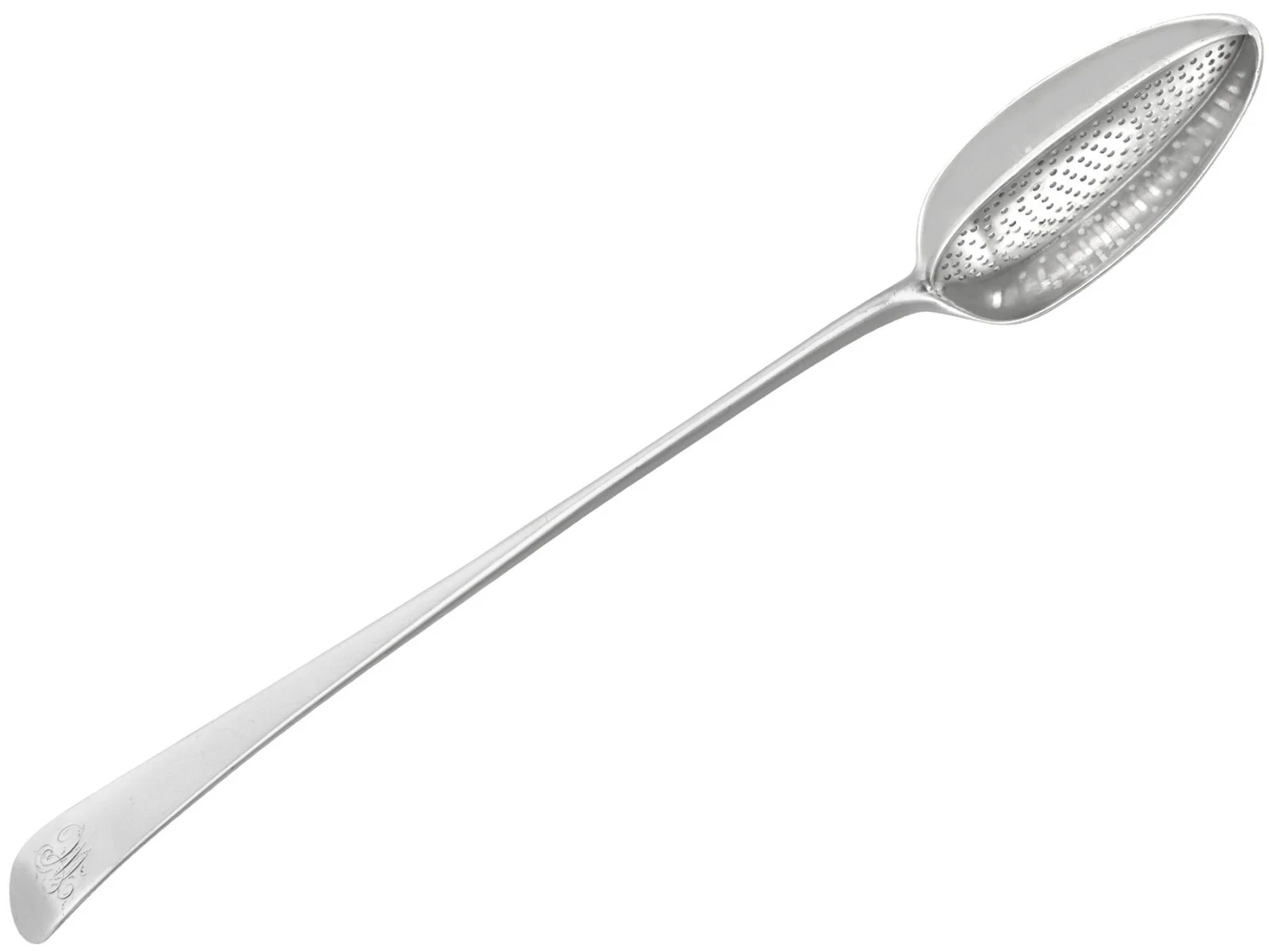 George III York Sterling Silver Old English Pattern Gravy Straining Spoon (1790)