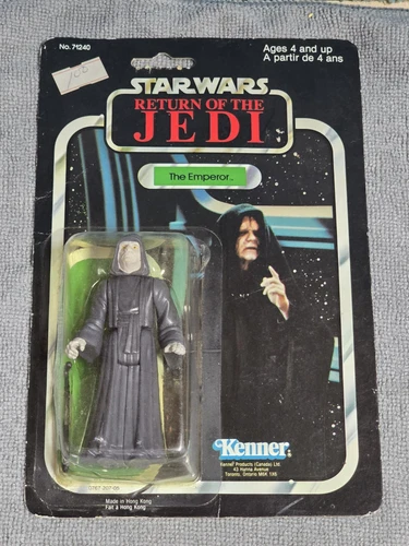 CLEAR BUBBLE 1983 Vintage Kenner Star Wars ROTJ  EMPEROR RARE CANADIAN CARD BACK