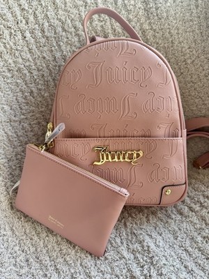 Juicy Couture Bag and Pouch In blush With Gold-tone Accents