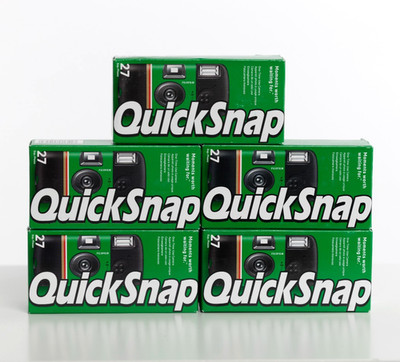 5x Einwegkamera Hochzeit Feier Blitz Fujifilm QuickSnap ISO400 27 Aufnahmen NEU