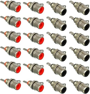 RCA Female Socket Connector, Chassis Panel Mount Adapter for Amplifier Audio... 