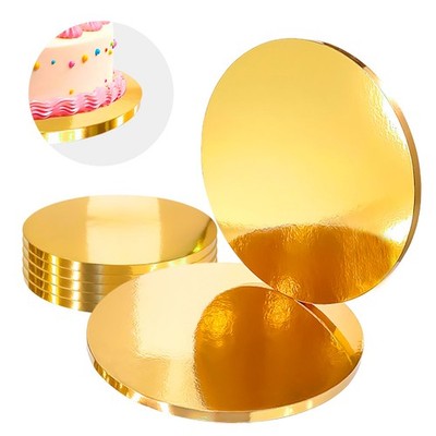 Cake Board Base Gold 26 cm 1,2 cm Set 5 Stück Cake Drum Round Luxe Brand4Cake