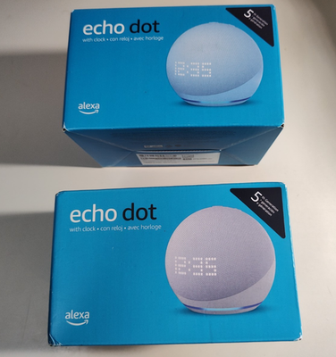 Amazon Echo Dot with clock 5th Gen. Smart Speaker - Glacier White