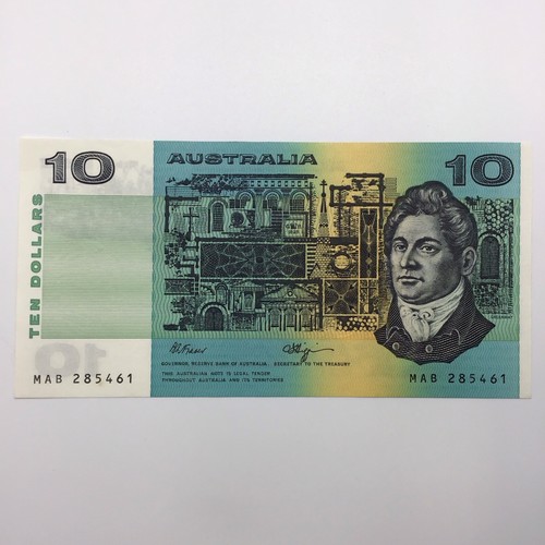 1989 AUSTRALIA 10 Note Fraser Higgins General MAB 285 461 Strictly UNC