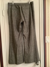 Elie Tahari Women  s Clearly Black Herringbone Wool Dress Pants Lined NWT 10
