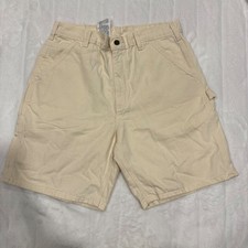 Carhartt Men's 34 Cotton Work Shorts Beige Durable Comfortable Size 34