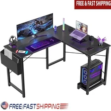 50" L Shaped Desk Computer Desk Corner Desks Gaming Desk PC Table with Side Bag