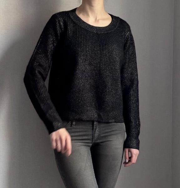 Women Banana Republic Sweater Black Alpaca 36