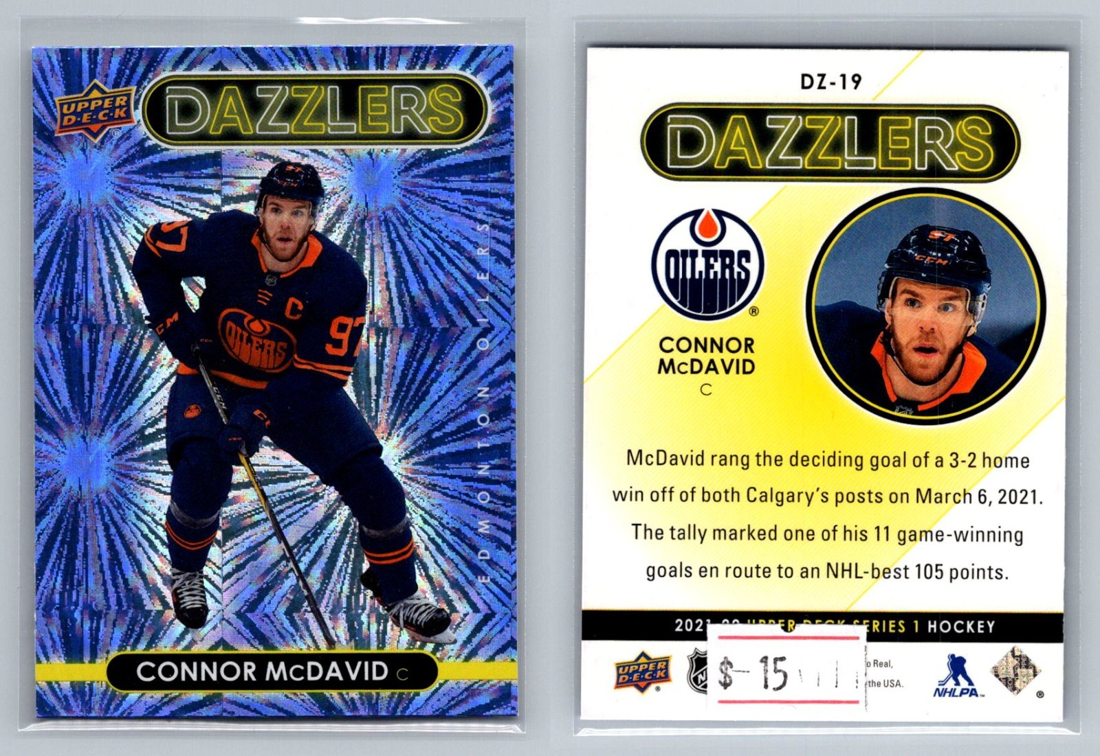 2021-22 Upper Deck Connor McDavid Dazzlers Purple DZ-19