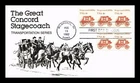 US COVER FIRST DAY OF ISSUE TRANSPORTATION SERIES 1890S STAGECOACH